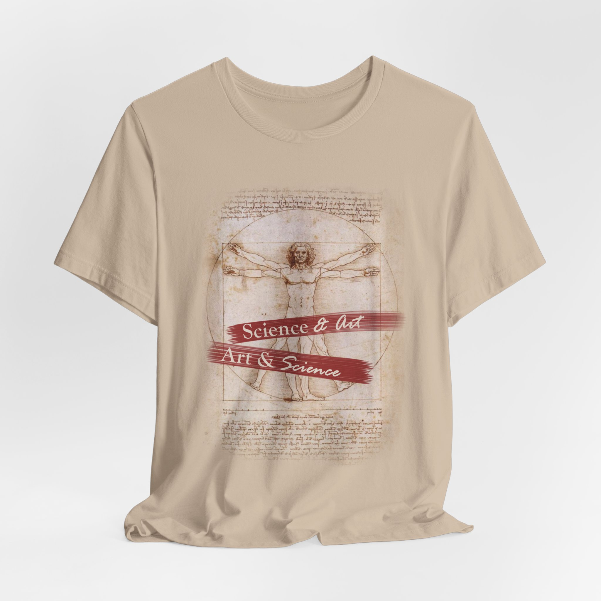 Vitruvian Man science & art tee | Leonardo da Vinci sketch shirt - Image 7