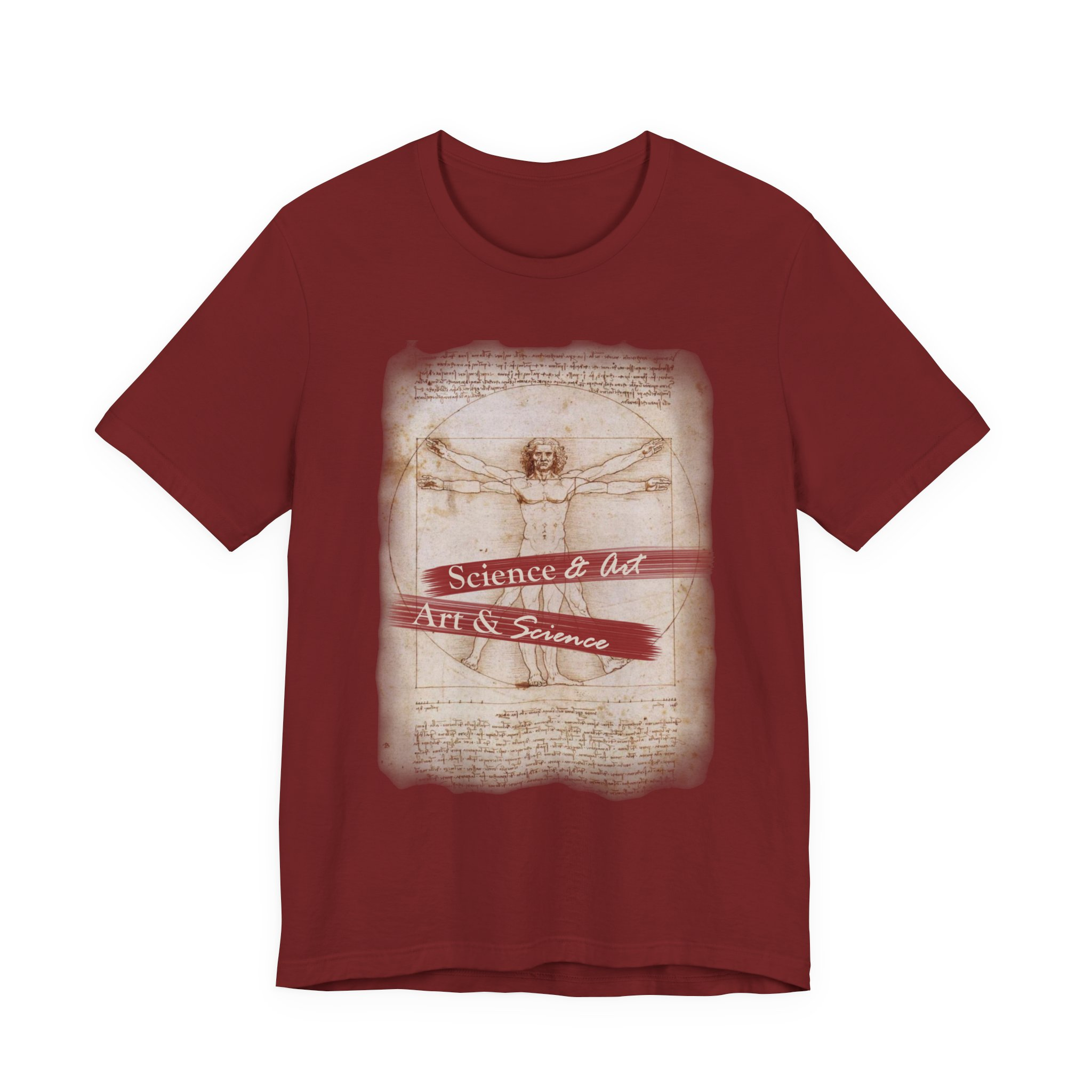 Vitruvian Man science & art tee | Leonardo da Vinci sketch shirt - Image 24