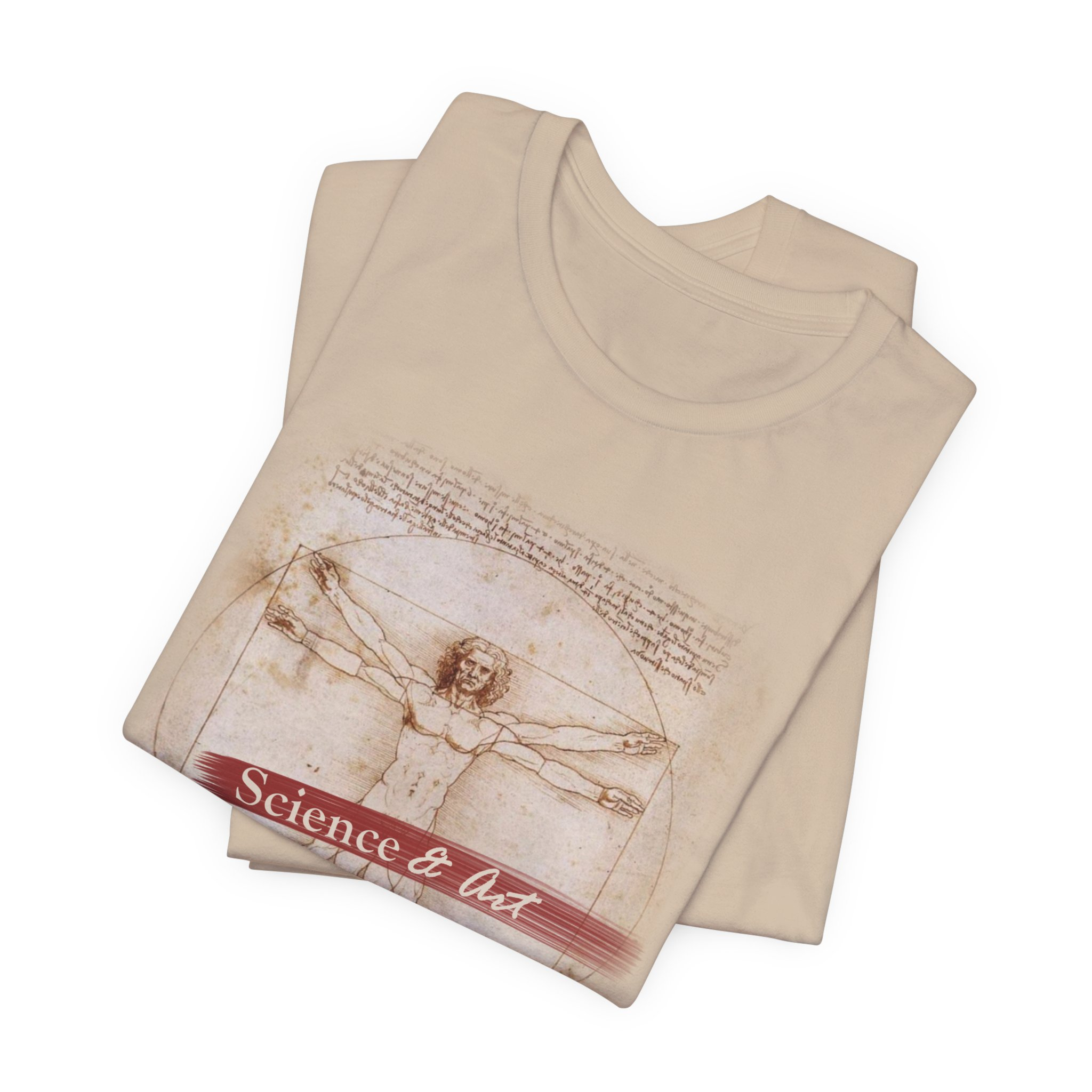Vitruvian Man science & art tee | Leonardo da Vinci sketch shirt - Image 6