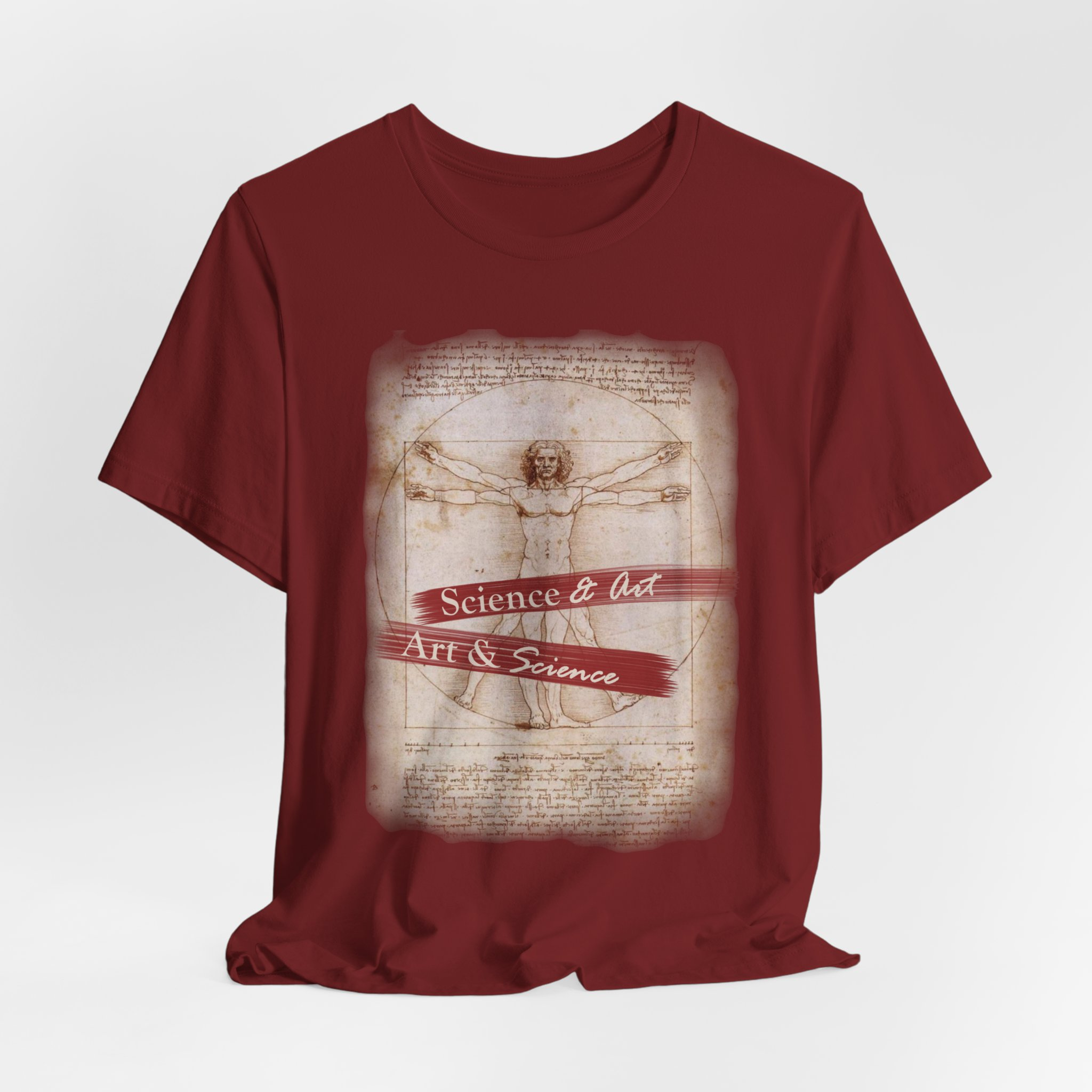 Vitruvian Man science & art tee | Leonardo da Vinci sketch shirt - Image 27