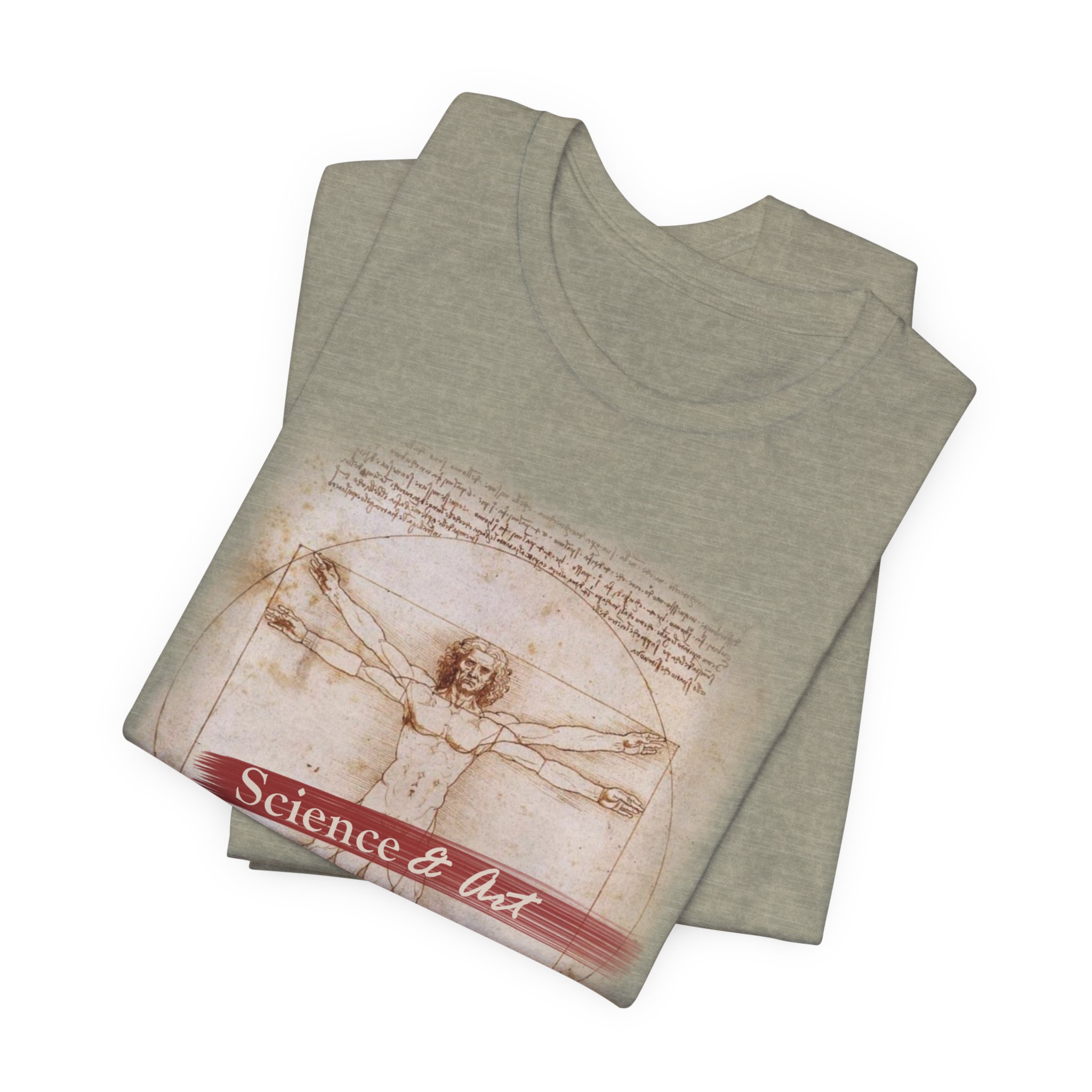 Vitruvian Man science & art tee | Leonardo da Vinci sketch shirt - Image 10