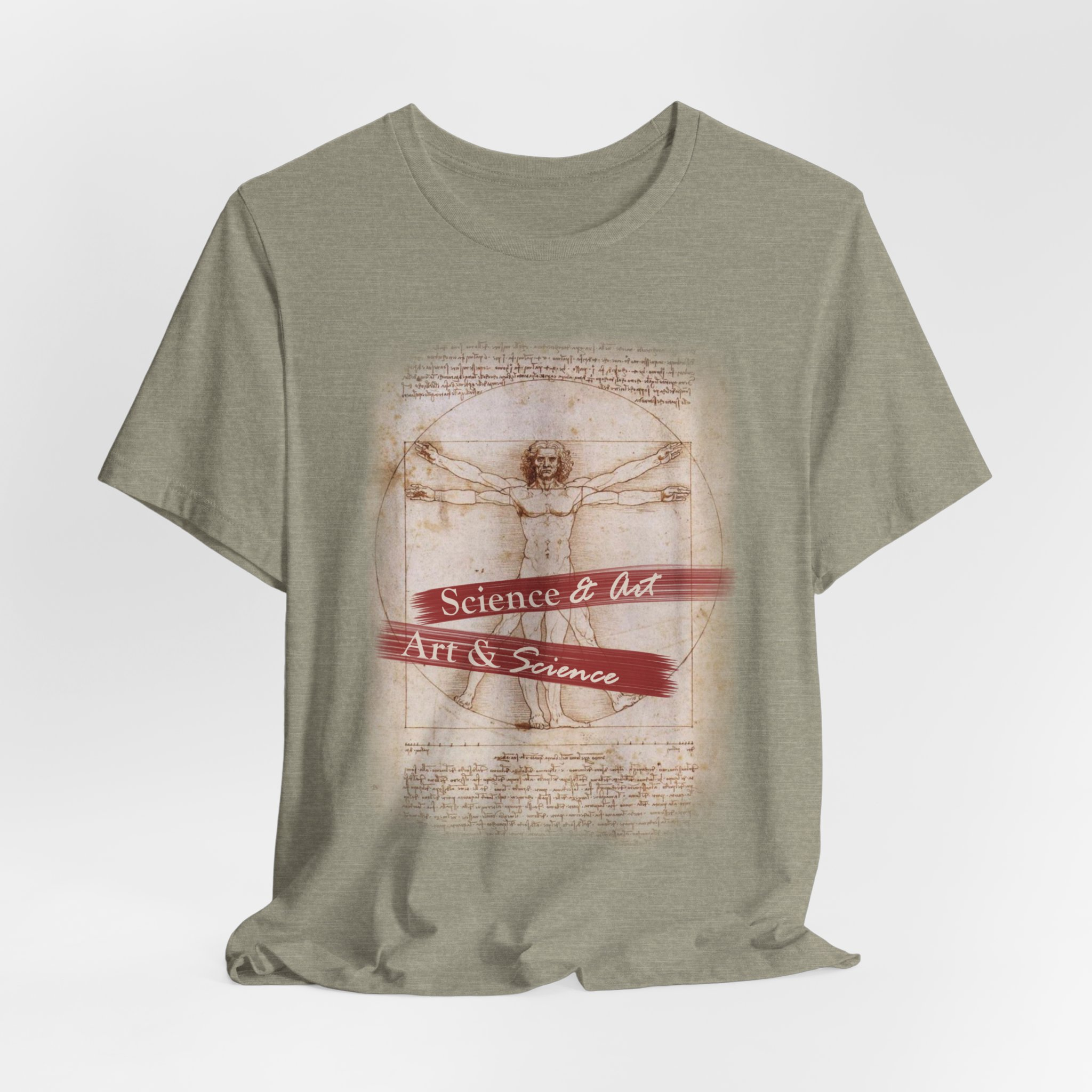 Vitruvian Man science & art tee | Leonardo da Vinci sketch shirt - Image 11
