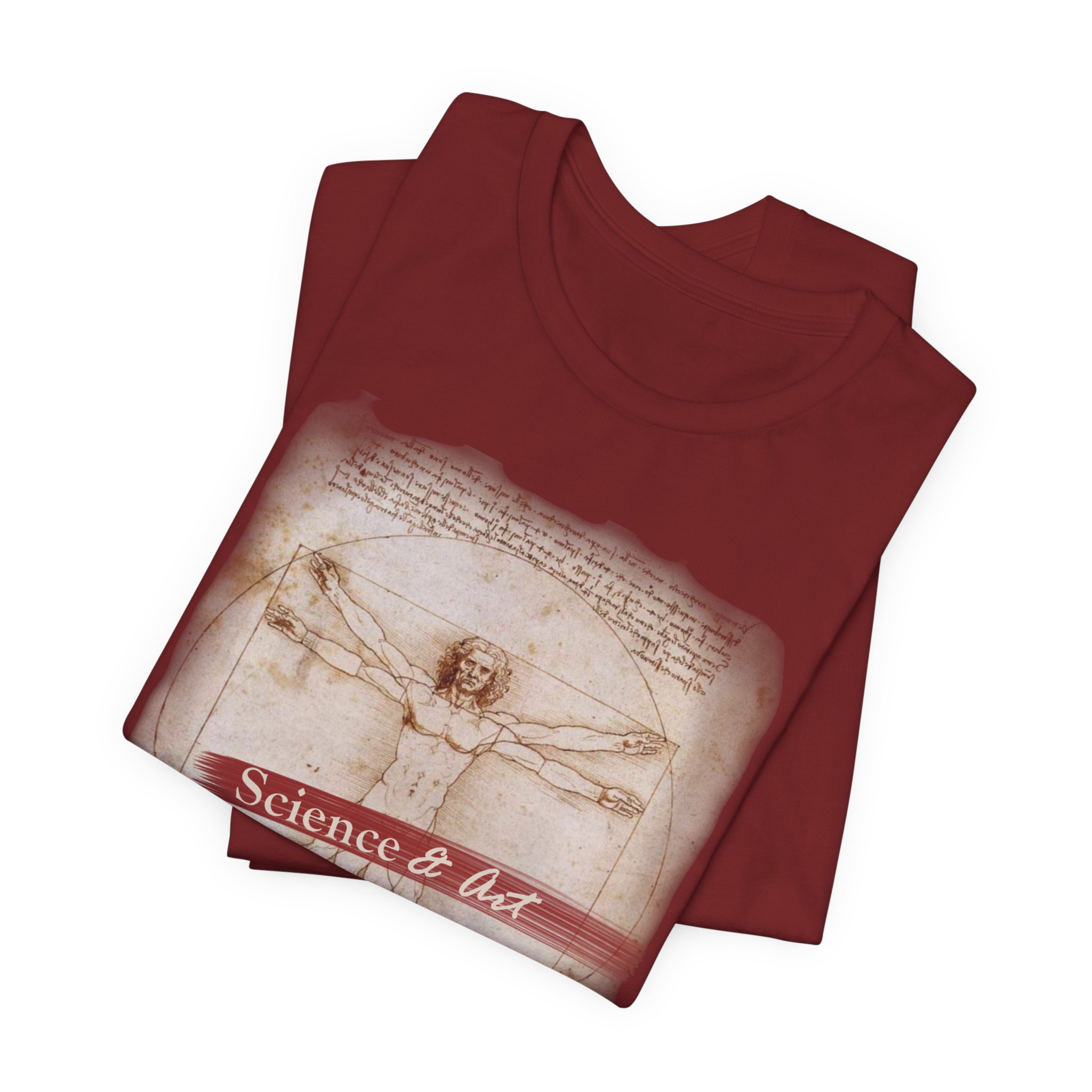 Vitruvian Man science & art tee | Leonardo da Vinci sketch shirt - Image 26
